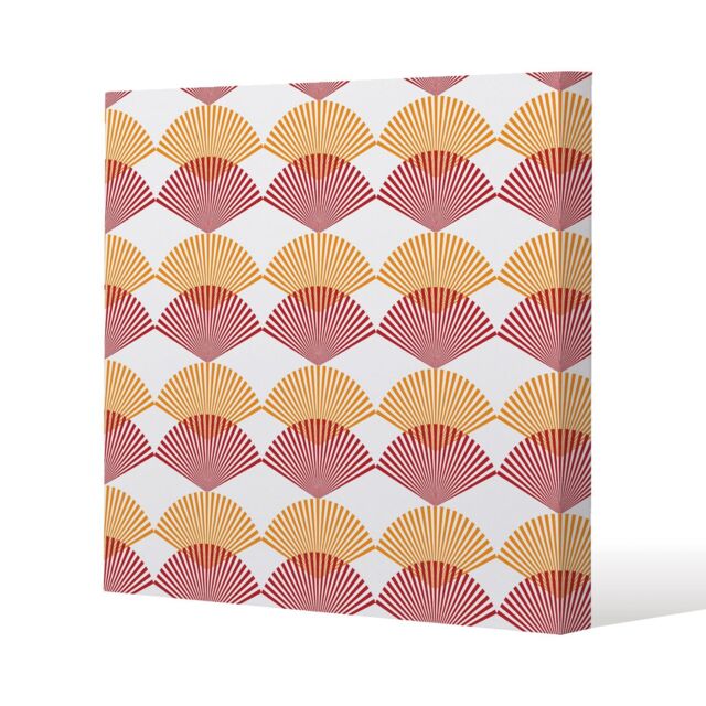 Benjamin Tate Design Geometric Sea Shells (Canvas Print) / 90 x 90 x 4cm in Natural - Size: 90 x 90 x 4 cm - image 1