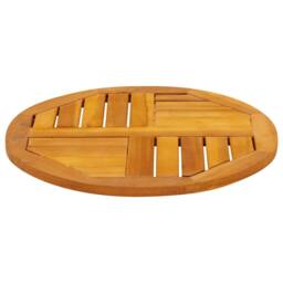Berkfield Home Table Top √ò50x2 cm Round Solid Wood Acacia in Brown - Size: 50x2 cm - thumbnail 3