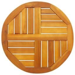 Berkfield Home Table Top √ò50x2 cm Round Solid Wood Acacia in Brown - Size: 50x2 cm - thumbnail 1