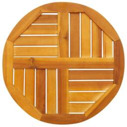 Berkfield Home Table Top √ò50x2 cm Round Solid Wood Acacia in Brown - Size: 50x2 cm - thumbnail 6