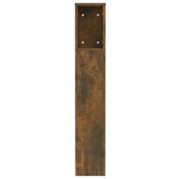 Berkfield Home Headboard Cabinet Smoked Oak 120x18.5x104.5 cm in Brown - thumbnail 5