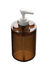 Orsina Smoke Brown Plastic Lotion Dispenser, Refillable Soap Bottle, Lotion Pump Bottle, Hand Lotion Holder For Creams