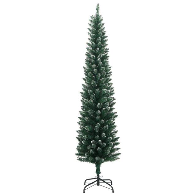 Berkfield Home Realistic Artificial Slim Christmas Tree 150 LEDs 120 cm in Green - image 1