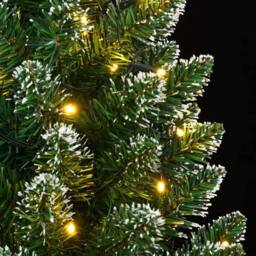 Berkfield Home Realistic Artificial Slim Christmas Tree 150 LEDs 120 cm in Green - thumbnail 8