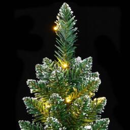 Berkfield Home Realistic Artificial Slim Christmas Tree 150 LEDs 120 cm in Green - thumbnail 7