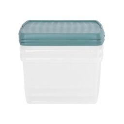 Wham Clip 3x 25.5L Square Plastic Storage Boxes with Clip Lock Lids in Green - thumbnail 3