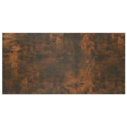 Berkfield Home Bed Headboard with Cabinets Smoked Oak Engineered Wood in Brown - thumbnail 7