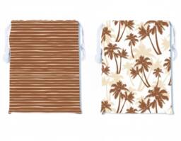 LARANGE Beach Towel Bag Microfiber Waffle Double-Sided 160 X 80 in Brown - thumbnail 7