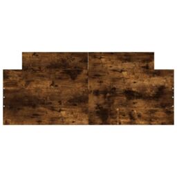 Berkfield Home Bed Frame with Headboard & Footboard Smoked Oak 120x190 cm Small Double in Brown - thumbnail 4