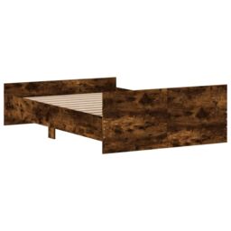 Berkfield Home Bed Frame with Headboard & Footboard Smoked Oak 120x190 cm Small Double in Brown - thumbnail 6