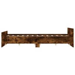 Berkfield Home Bed Frame with Headboard & Footboard Smoked Oak 120x190 cm Small Double in Brown - thumbnail 5