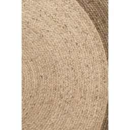 THE RUGS Jutta Reversible Jute Flatweave Round Rug Hand Woven Living Room in Brown - Size: 160 cm diameter - thumbnail 2