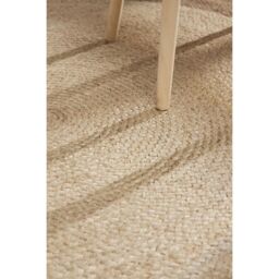 THE RUGS Jutta Reversible Jute Flatweave Round Rug Hand Woven Living Room in Brown - Size: 160 cm diameter - thumbnail 6