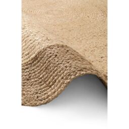 THE RUGS Jutta Reversible Jute Flatweave Round Rug Hand Woven Living Room in Brown - Size: 160 cm diameter - thumbnail 3