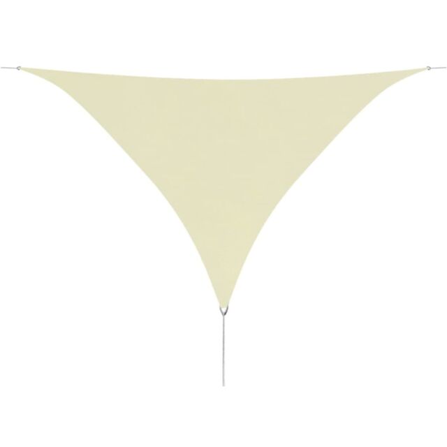 Berkfield Home Sunshade Sail Oxford Fabric Triangular 5x5x5 m Cream in Beige - image 1