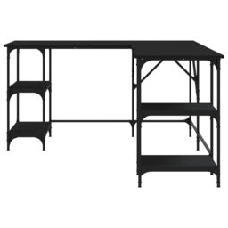 Berkfield Home Desk Black 139x139x75 cm Engineered Wood - Size: 139 x 139 x 75 cm - thumbnail 5