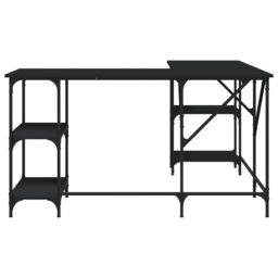 Berkfield Home Desk Black 139x139x75 cm Engineered Wood - Size: 139 x 139 x 75 cm - thumbnail 4