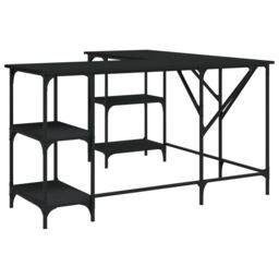 Berkfield Home Desk Black 139x139x75 cm Engineered Wood - Size: 139 x 139 x 75 cm - thumbnail 2
