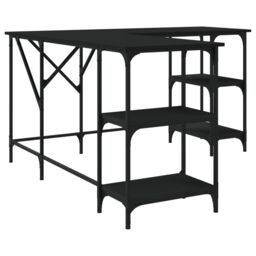 Berkfield Home Desk Black 139x139x75 cm Engineered Wood - Size: 139 x 139 x 75 cm - thumbnail 6