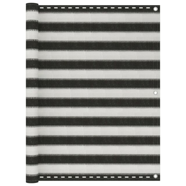 Berkfield Home Balcony Screen HDPE 120x300 cm Anthracite & White in Black - image 1