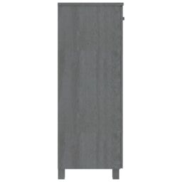 Berkfield Home Shoe Cabinet HAMAR Dark Grey 85x40x108 cm Solid Wood Pine - Size: 85 x 40 x 108 cm - thumbnail 4