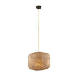 Netlighting ZEN Cylindrical Pendant Ceiling Light Wood 40x31cm in Brown - Size: 40x31 cm - thumbnail 1