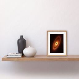 "Artery8 Wall Art Print NASA James Webb Telescope Fomalhaut Planetary System Artwork Framed 9X7 Inch in Beige - Size: W7"" x H9""" - thumbnail 2