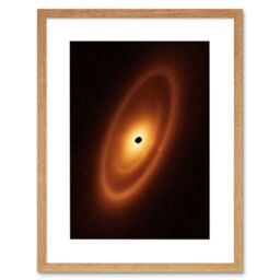 "Artery8 Wall Art Print NASA James Webb Telescope Fomalhaut Planetary System Artwork Framed 9X7 Inch in Beige - Size: W7"" x H9""" - thumbnail 1