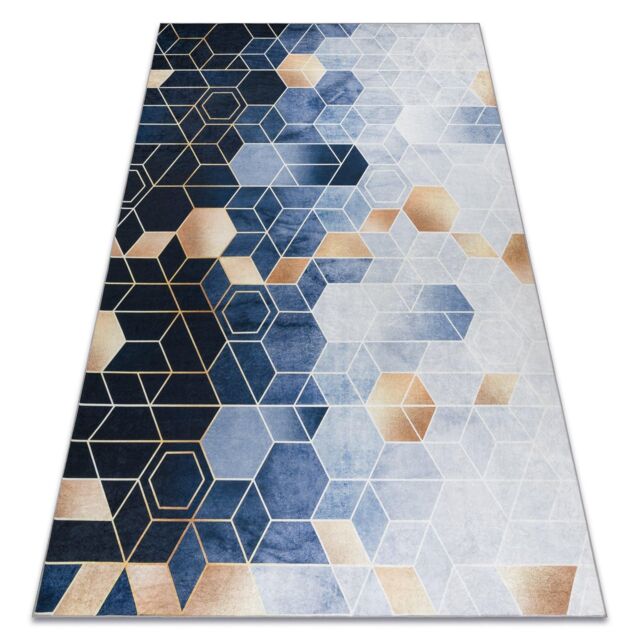 RugsX Andre Rug in Blue - Size: 80 cm x 150 cm - image 1