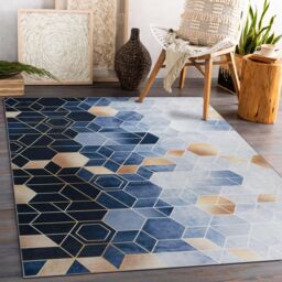 RugsX Andre Rug in Blue - Size: 80 cm x 150 cm - thumbnail 4