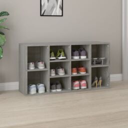 Berkfield Home Shoe Bench Grey Sonoma 103x30x54.5 cm Engineered Wood - thumbnail 1