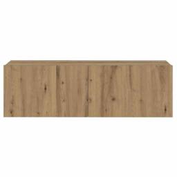 Berkfield Home Wall Mounted TV cabinets 8 pcs Artisan Oak Engineered Wood in Brown - thumbnail 7