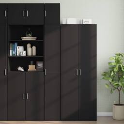Berkfield Home Wall Cabinet Black 30x42.5x40 cm Engineered Wood - thumbnail 3