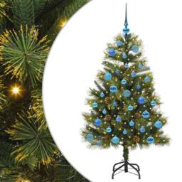 Berkfield Home Realistic Artificial Hinged Christmas Tree with Cones Green 150 cm - thumbnail 3