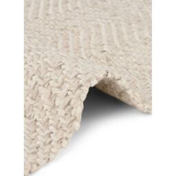 THE RUGS Majoli Handwoven Wool Jute Rug Scandinavian Boho Style 10mm Pile in White - Size: 120 cm x 170 cm - thumbnail 4