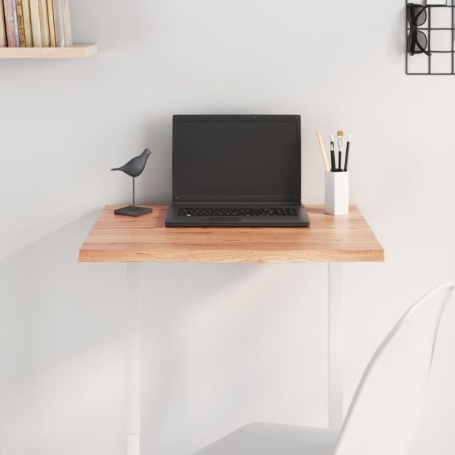Berkfield Home Table Top Light Brown 60x60x2 cm Treated Solid Wood Oak - Size: 60 x 60 x 2 cm - image 1