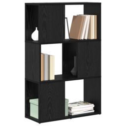 Berkfield Home Entertainment Centre Black Oak Engineered Wood 60 x 24 x 94 cm - thumbnail 3