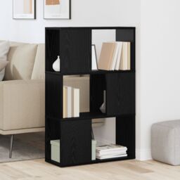 Berkfield Home Entertainment Centre Black Oak Engineered Wood 60 x 24 x 94 cm - thumbnail 4