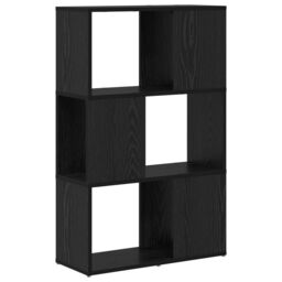 Berkfield Home Entertainment Centre Black Oak Engineered Wood 60 x 24 x 94 cm - thumbnail 7
