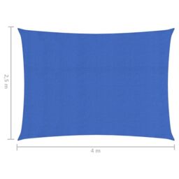 Berkfield Home Sunshade Sail 160 g/m ² Blue 2.5x4 m HDPE - thumbnail 6