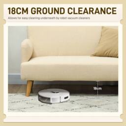 NESTLUNE 2 Seater Sofa with 21cm Thick Padding & Wood Legs in Beige - Size: 100 cm x 15 cm - thumbnail 3