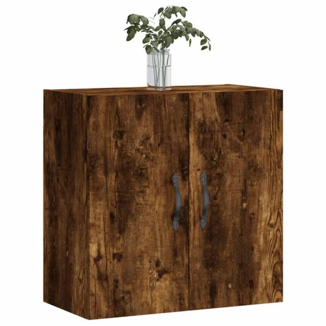 Berkfield Home Wall Cabinet Smoked Oak 60x31x60 cm Engineered Wood in Brown - Size: 60 x 31 x 60 cm - image 1