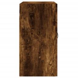 Berkfield Home Wall Cabinet Smoked Oak 60x31x60 cm Engineered Wood in Brown - Size: 60 x 31 x 60 cm - thumbnail 7
