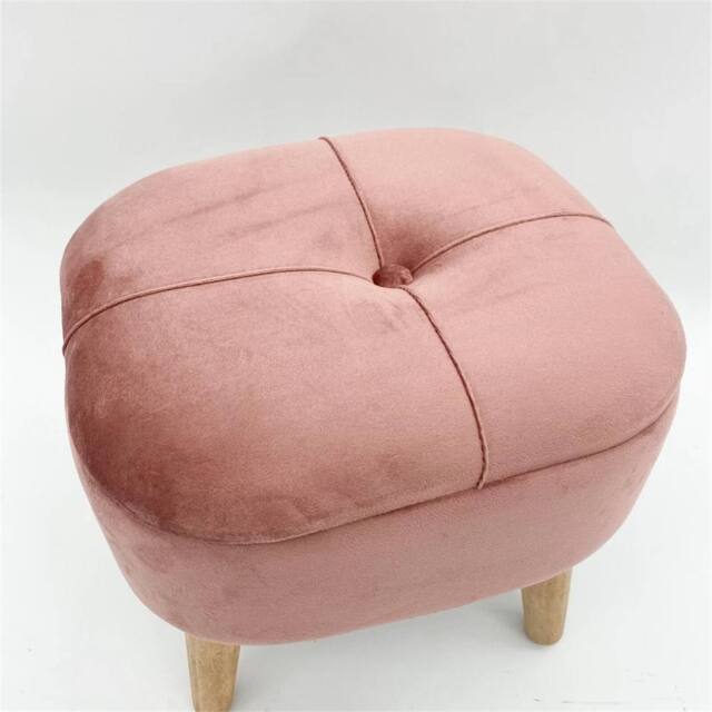 Nordara Mustard Pink Velvet Ottoman Lift Top Storage Footstool For Lounge - Size: 110 cm x 35 cm - image 1