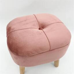 Nordara Mustard Pink Velvet Ottoman Lift Top Storage Footstool For Lounge - Size: 110 cm x 35 cm - thumbnail 1