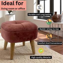 Nordara Mustard Pink Velvet Ottoman Lift Top Storage Footstool For Lounge - Size: 110 cm x 35 cm - thumbnail 6