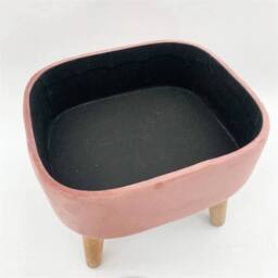 Nordara Mustard Pink Velvet Ottoman Lift Top Storage Footstool For Lounge - Size: 110 cm x 35 cm - thumbnail 4
