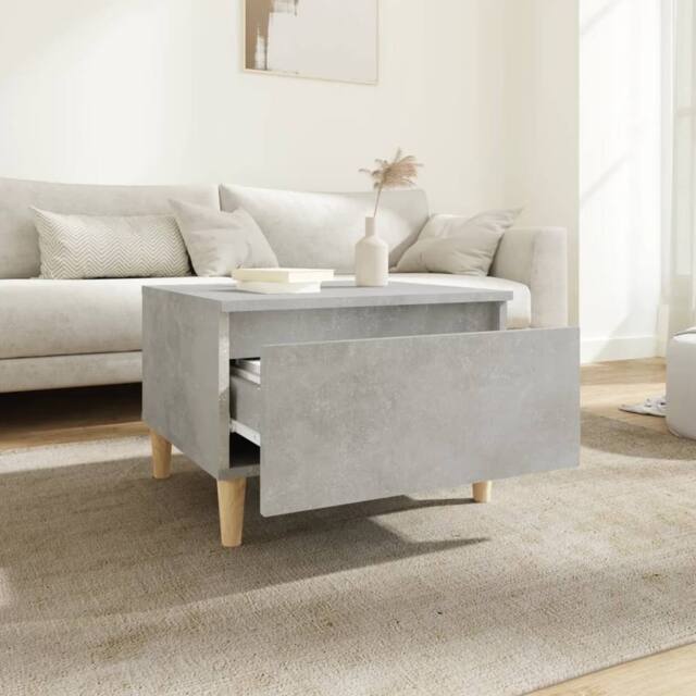 Berkfield Home Side Table Concrete Grey 50x46x35 cm Engineered Wood - Size: 50 x 46 x 35 cm - image 1