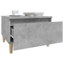 Berkfield Home Side Table Concrete Grey 50x46x35 cm Engineered Wood - Size: 50 x 46 x 35 cm - thumbnail 5