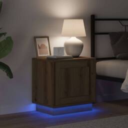 Berkfield Home Bedside Cabinets with LED Lights 2 pcs Artisan Oak 44x34.5x45 cm in Brown - thumbnail 5